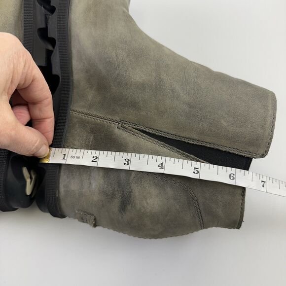 Sorel Joan of Arctic Wedge II Leather Gray Zip Waterproof NL3364-052 Womens 9.5 - Picture 11 of 13